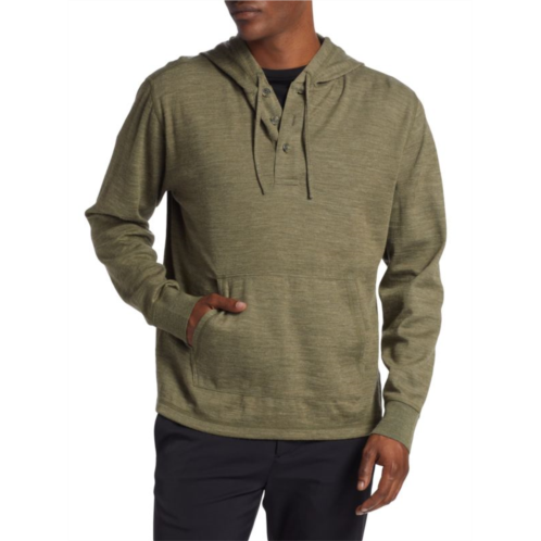 Saks Fifth Avenue Melange Alpaca Blend Henley Hoodie