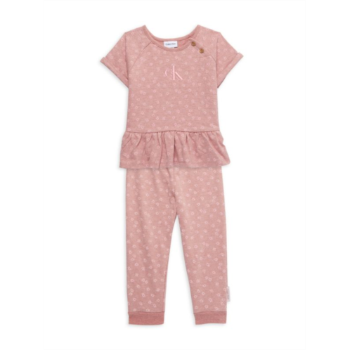 Calvin Klein Baby Girls 2-Piece Floral Top & Pants Set