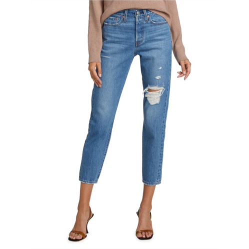 Levi s Wedgie High Rise Ripped Icon Jeans