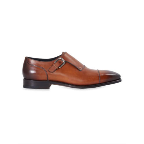 Paul Stuart Giordano Monk Strap Leather Shoes