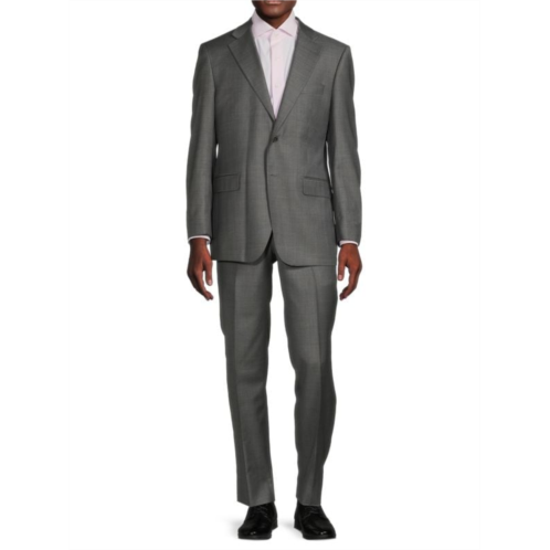 Saks Fifth Avenue Classic Fit Sharksin Wool Suit