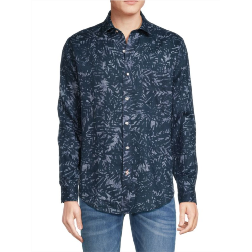 J.McLaughlin Gramercy Print Linen Shirt