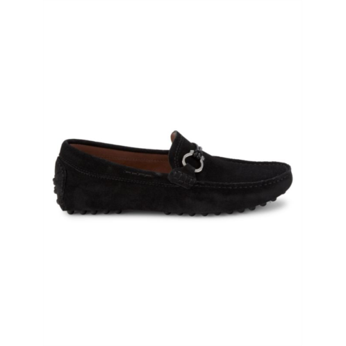Saks Fifth Avenue Suede Driving Bit Loafers