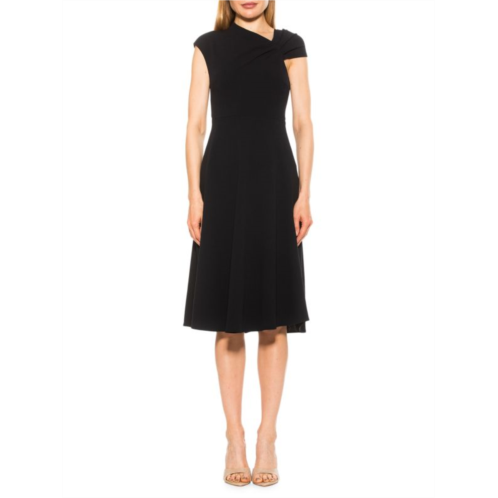 Alexia Admor Mariah Drape Fit & Flare Dress