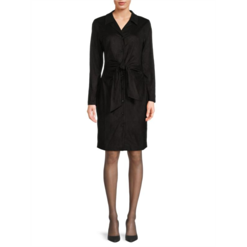 Donna Karan Tie Front Shirtdress