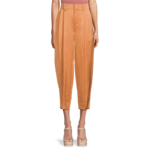 Vince High Rise Pleated Tapered Pants