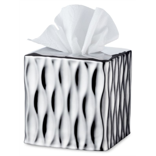 Roselli Silver Wave Ceramic Tissue Holder