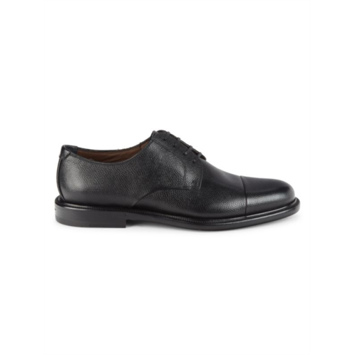 FERRAGAMO Regal Textured Leather Derbys