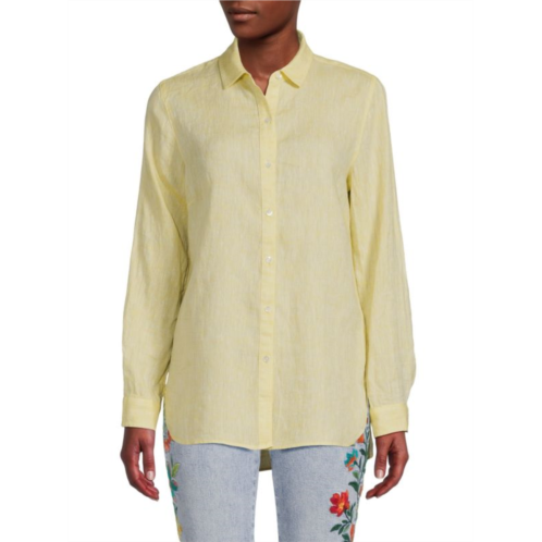 J.McLaughlin Britt Linen Button Down Shirt