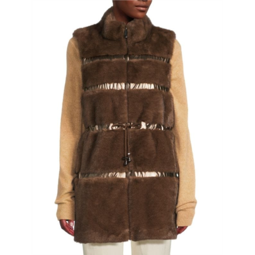 BELLE FARE Faux Fur Longline Vest