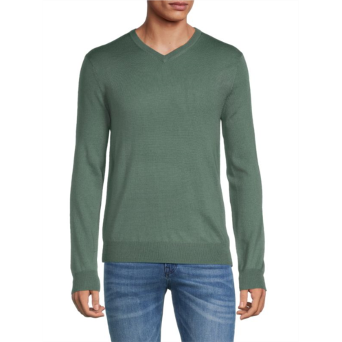 Saks Fifth Avenue Essential Merino Wool Blend V-Neck Sweater