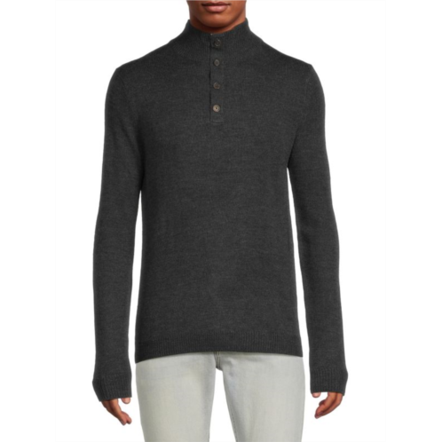 Saks Fifth Avenue Merino Blend Henley Sweater
