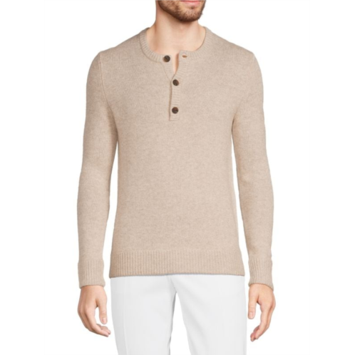 Saks Fifth Avenue Merino Wool Blend Henley Sweater