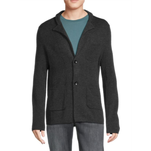 Saks Fifth Avenue Merino Wool Blend Sweater Blazer