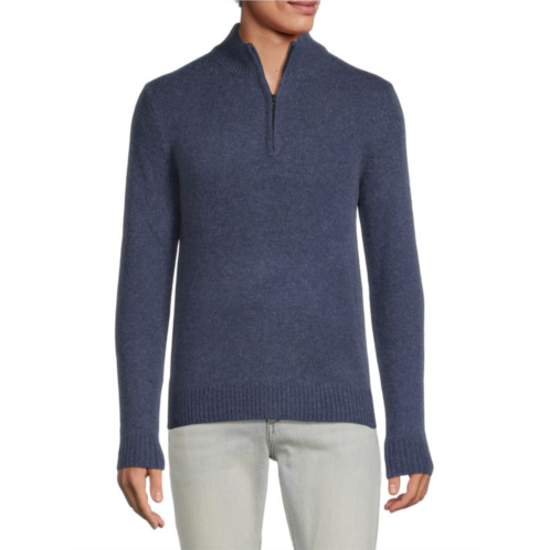 Saks Fifth Avenue Merino Wool Blend Quarter Zip Sweater