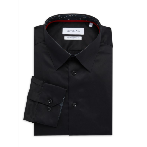 Levinas Contemporary Fit Contrast Sport Shirt