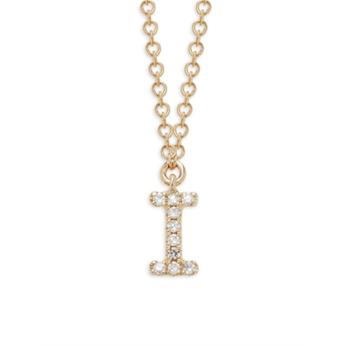 Saks Fifth Avenue 14K Yellow Gold & 0.04 TCW Diamond Letter Pendant Necklace