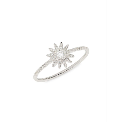 Saks Fifth Avenue 14K White Gold & 0.2 TCW Diamond Starburst Ring
