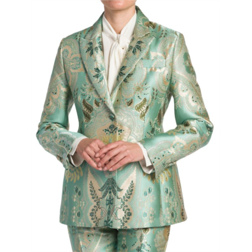 Etro Single Breasted Jacquard Blazer