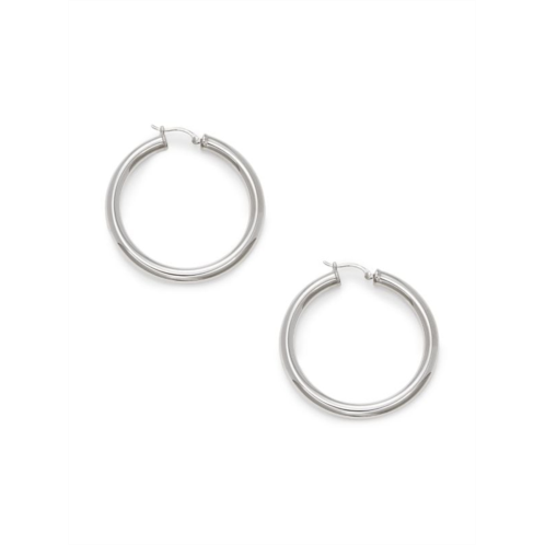 Saks Fifth Avenue ?Sterling Silver Tube Hoop Earrings