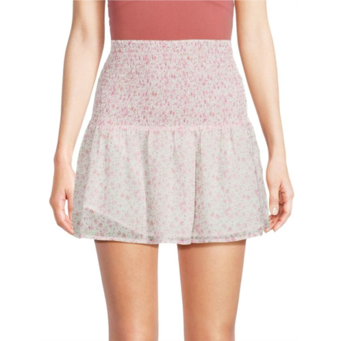 Elodie Floral Smocked Mini Skirt