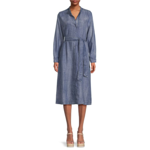 YAL New York Long Sleeve Denim Midi Dress