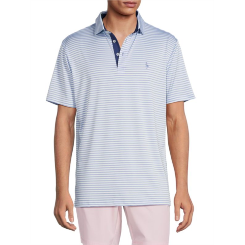 TailorByrd Short Sleeve Striped Polo