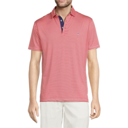 TailorByrd Short Sleeve Striped Polo