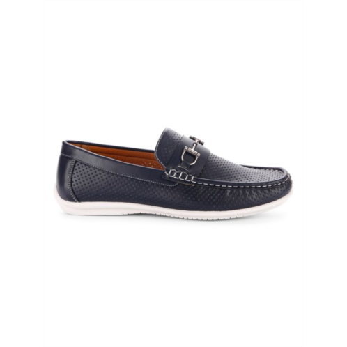 ASTON MARC Perforated Moccasin Bit Driving Shoes