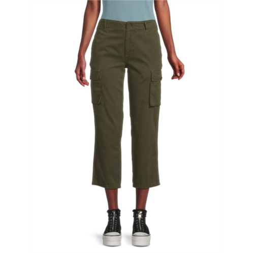 Frame Relaxed Solid Cropped Utility Pants
