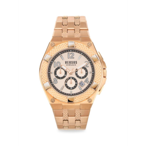 Versus Versace Esteve 46MM Rose Goldtone Stainless Steel Chronograph Watch