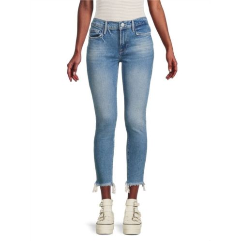 Frame Jeanne Mid Rise Cropped Skinny Jeans