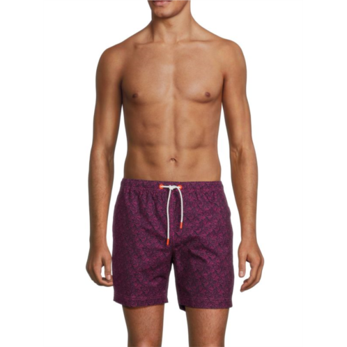 Onda Wave Swirl Print Swim Shorts