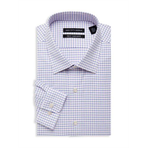 Saks Fifth Avenue Trim Fit Graph Check Dress Shirt