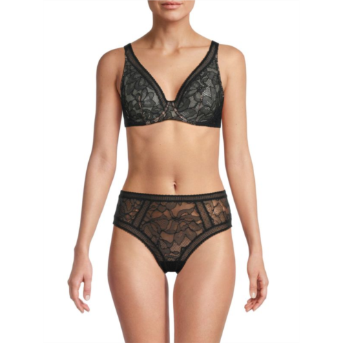 Wolford Nets & Roses Lace Underwire Plunge Bra