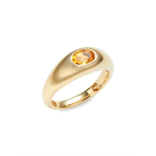 Saks Fifth Avenue 14K Yellow Gold Citrine Dome Ring