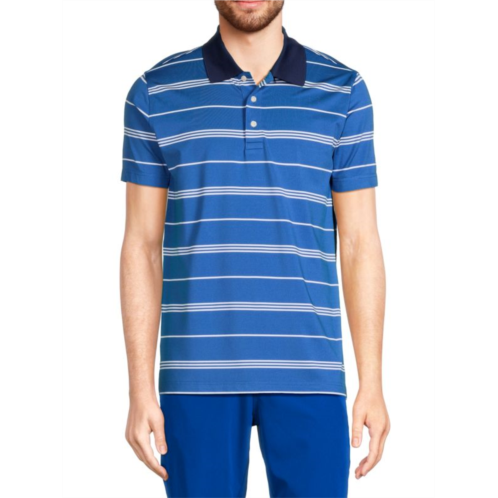 Brooks Brothers Striped Contrast Golf Polo