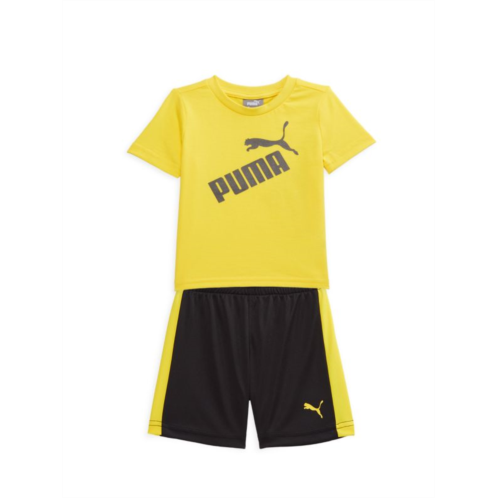 Puma Baby Boys 2-Piece Logo Tee & Shorts Set