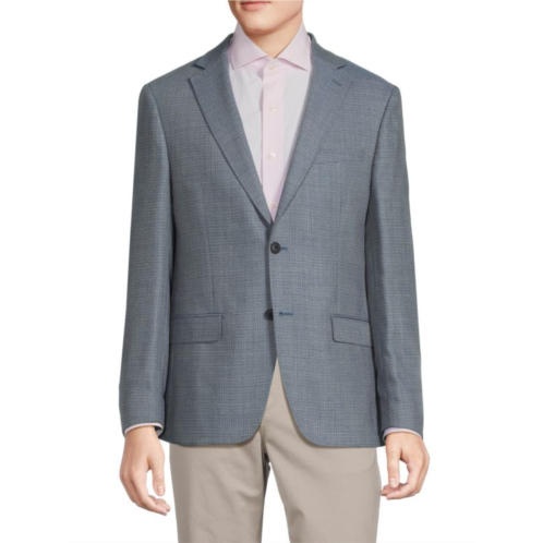 Calvin Klein Slim Fit Basketweave Wool Blend Sportcoat