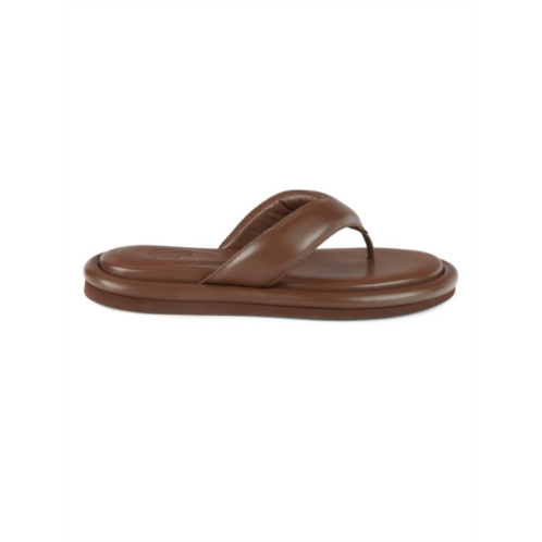Gia Borghini Leather Thong Flip Flops