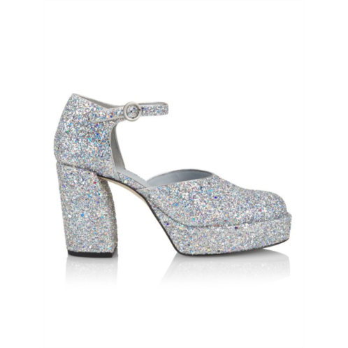 3.1 Phillip Lim Naomi Glitter Platform Pumps