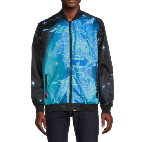 Members Only Rick & Morty Graphic Bomber Jacket