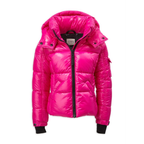 S13 Little Girls Glossy Puffer Jacket