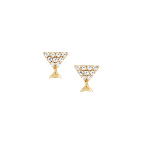 Saks Fifth Avenue 14K Yellow Gold & 0.05 TCW Diamond Martini Glass Stud Earrings