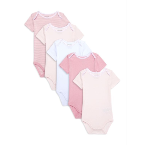 Calvin Klein Baby Girls 5-Pack Bodysuit Set