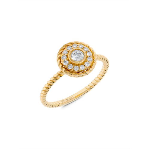 Saks Fifth Avenue 14K Yellow Gold & 0.25 TCW Diamond Rope Edge Ring