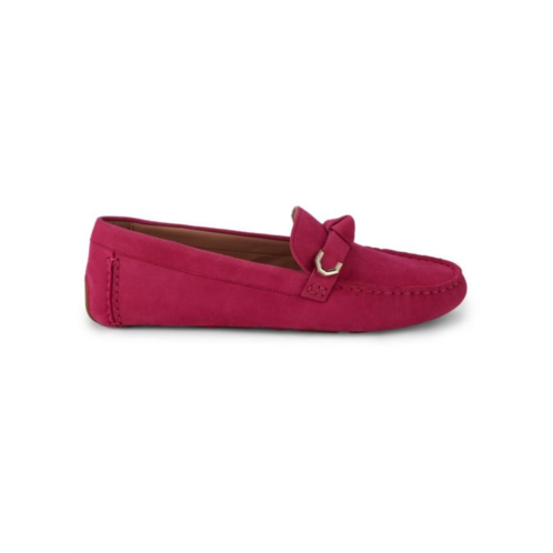 Cole Haan Evelyn Bow Suede Driver Loafers