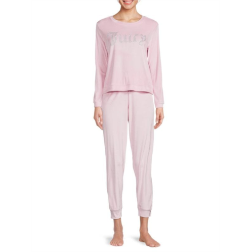 Juicy Couture 2-Piece Logo Top & Pants Pajama Set