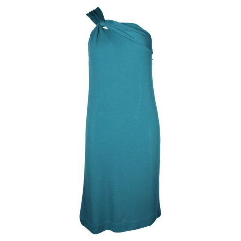 Gucci Off-Shoulder Sleeveless Dress In Teal Acetate