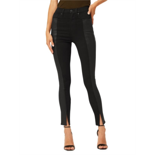 Hudson Jeans Centerfold High Rise Coated Skinny Ankle Jeans